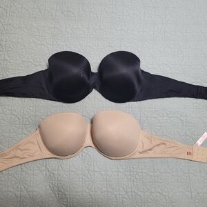 Victoria Secrets and LA Senza strapless bras